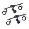 Kit 2 Spot Trilho Duplo 3 Sobrepor Direcionavel 110V/220V