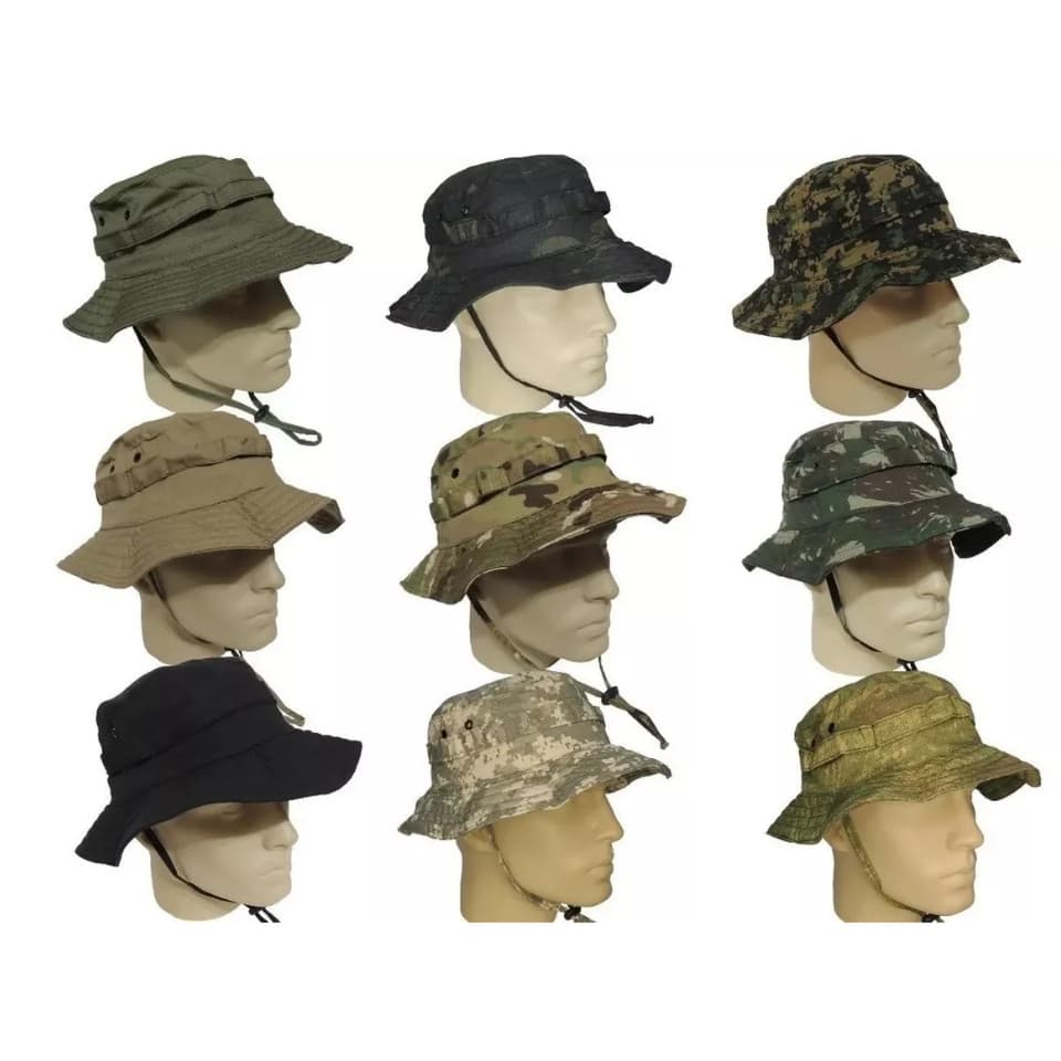 Chapeu Boonie Hat Sem Aba FB810 Para Pesca Camping Airsoft Militar Tático Porteção do Sol Ajustavel Tamanhop M e G