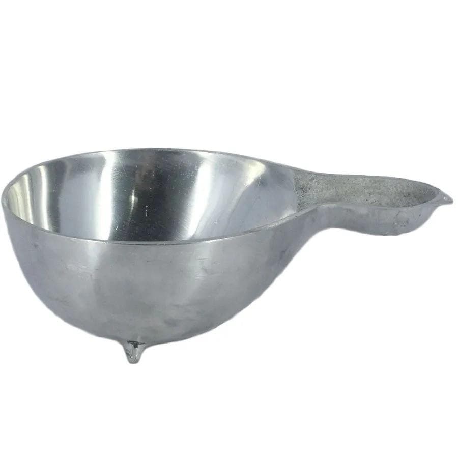 Cuia de Aluminio polido Nº 4 com Pé 21cm para doses, Bebidas, Pinga