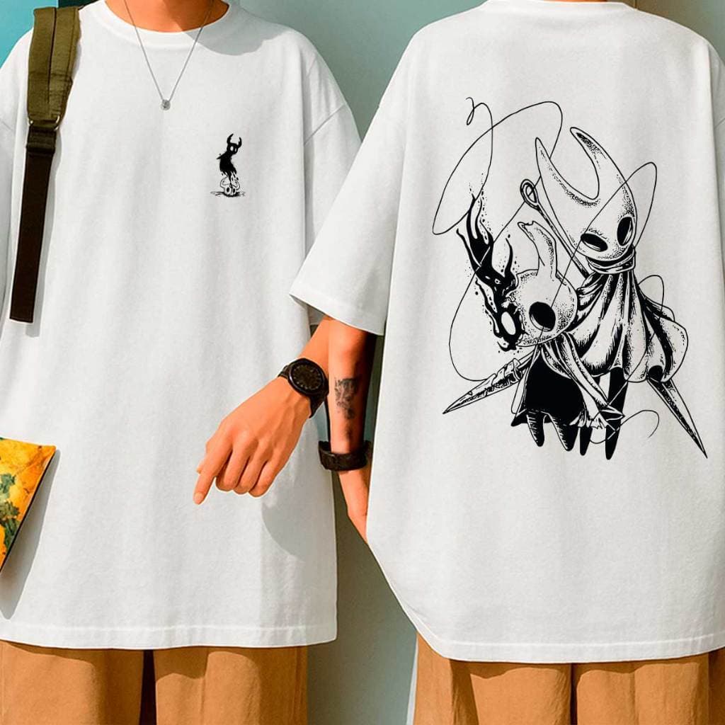 Camiseta Oversized Anime Hollow Night Lançamento Masculina Feminina Top Unissex 100% Algodão