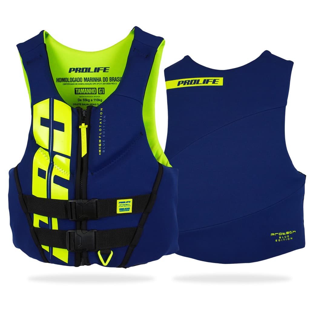 Colete Salva-Vidas Protech Blue Edition Esportivo Homologado Marinha Brasil Prolife Edição Limitada