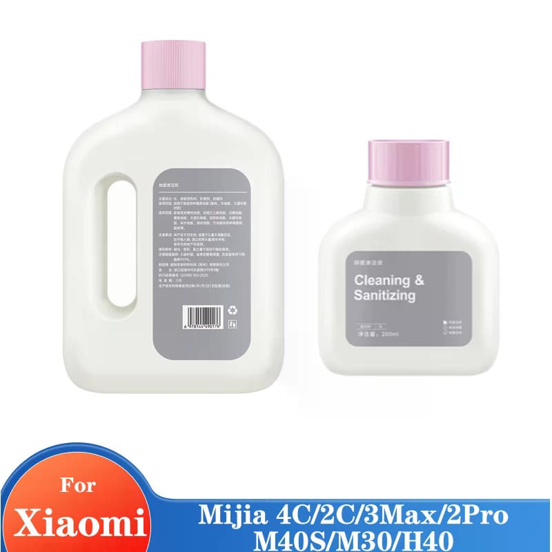 Solução De Limpeza De Piso Para Aspirador De Pó Xiaomi MIJIA 4C/2C/3Max/2Pro M40S/M30/H40 Omni Mop 1S Limpador