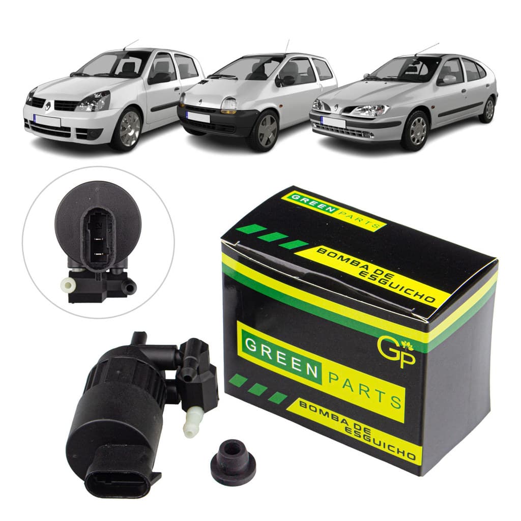 Bomba de Esguicho do Para-Brisa Renault Clio 1998 a 2005 Laguna 1993 a 2001 Megane 1996 a 2001 Twingo 1993 a 1996