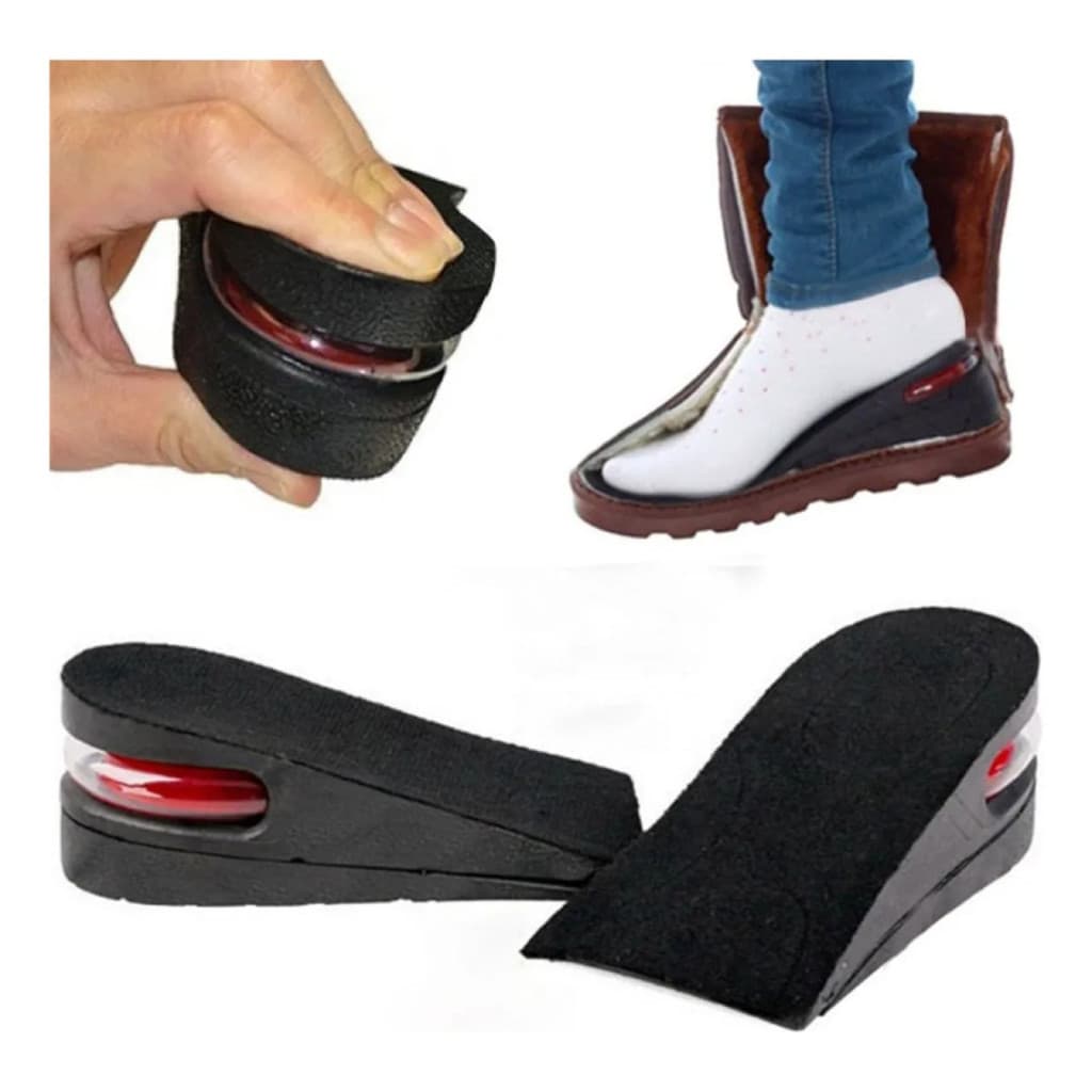 Palmilha De Ajuste Altura 3cm Elevação Discreta Com Amortecedor Ar Conforto Unissex 👞✨📏