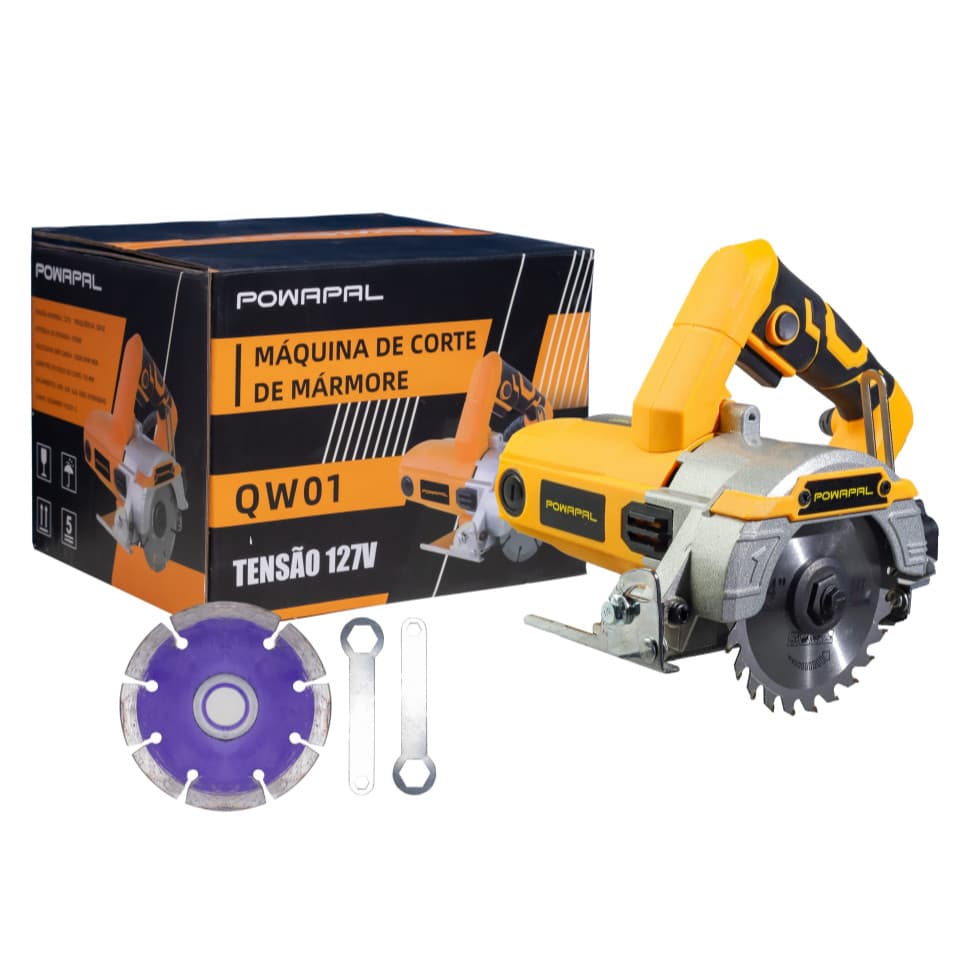 Serra mármore 5" 1200watts - POWAPAL QW01 13000RPM