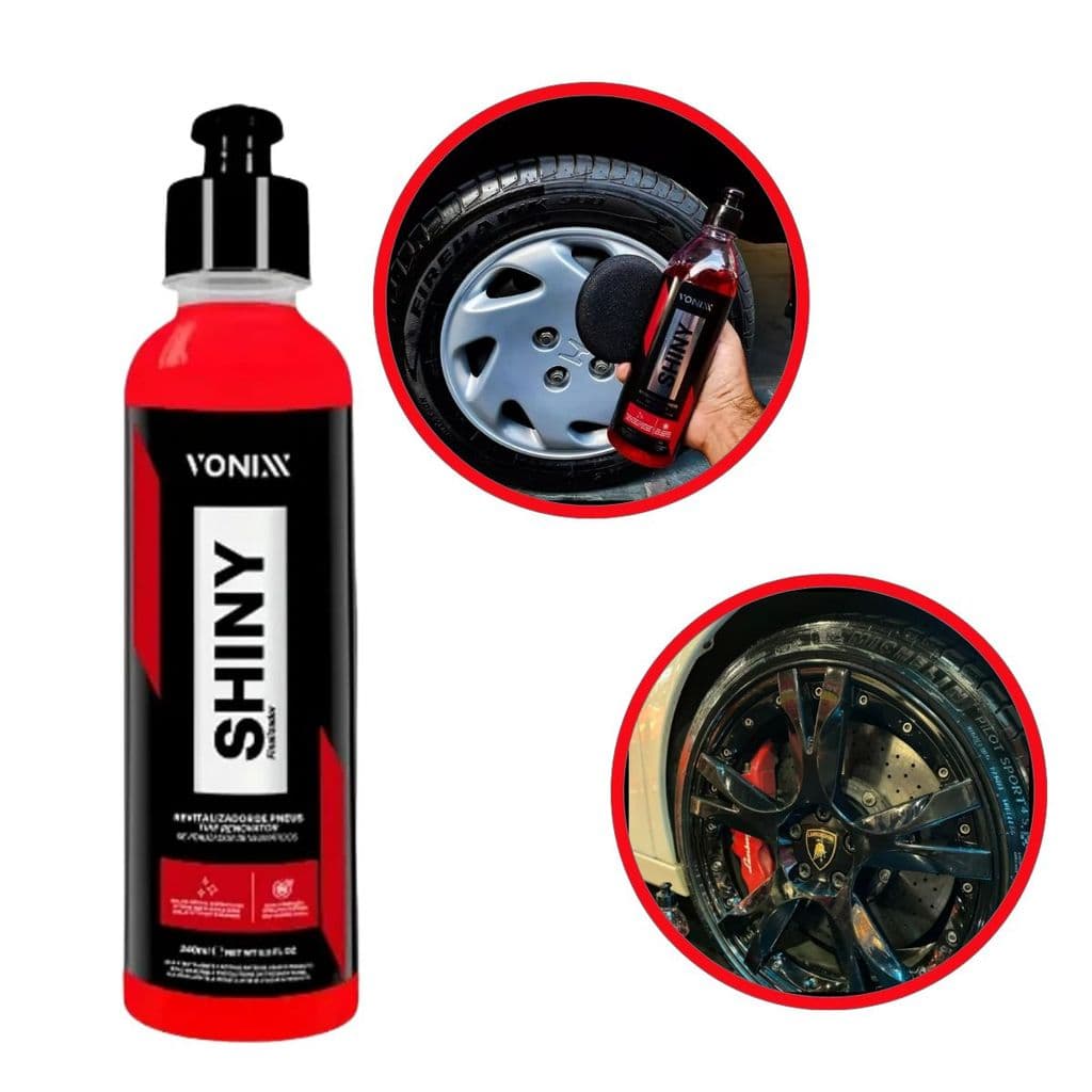 Shiny Vonixx 240ml Selante de Pneu Brilho Molhado