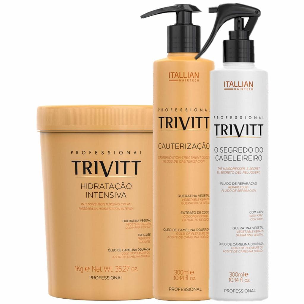 Kit Trivitt Cauterização 300Ml + Máscara Hidratação Intensiva 1Kg + Segredo