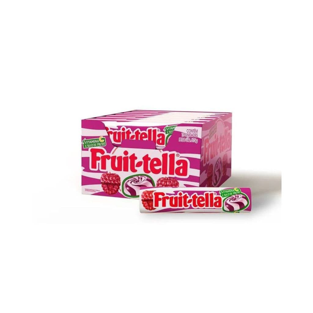 Bala Mastigável Fruit-Tella Swirl 615g – Sabor Framboesa e Creme Vit C | Display 15 Unidades