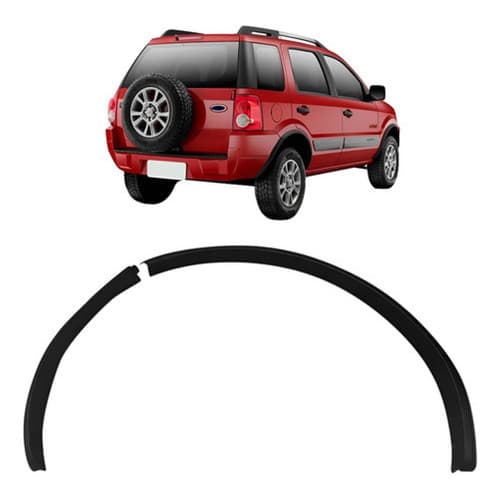 Alargador Vão Roda Traseiro Ecosport 2003 A 2012 Preta