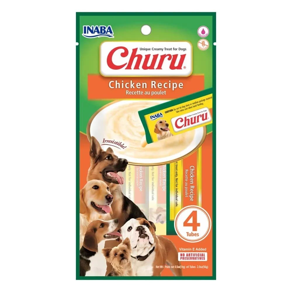 Petisco Churu Dog 4 Tubos de 14g Sabor Frango