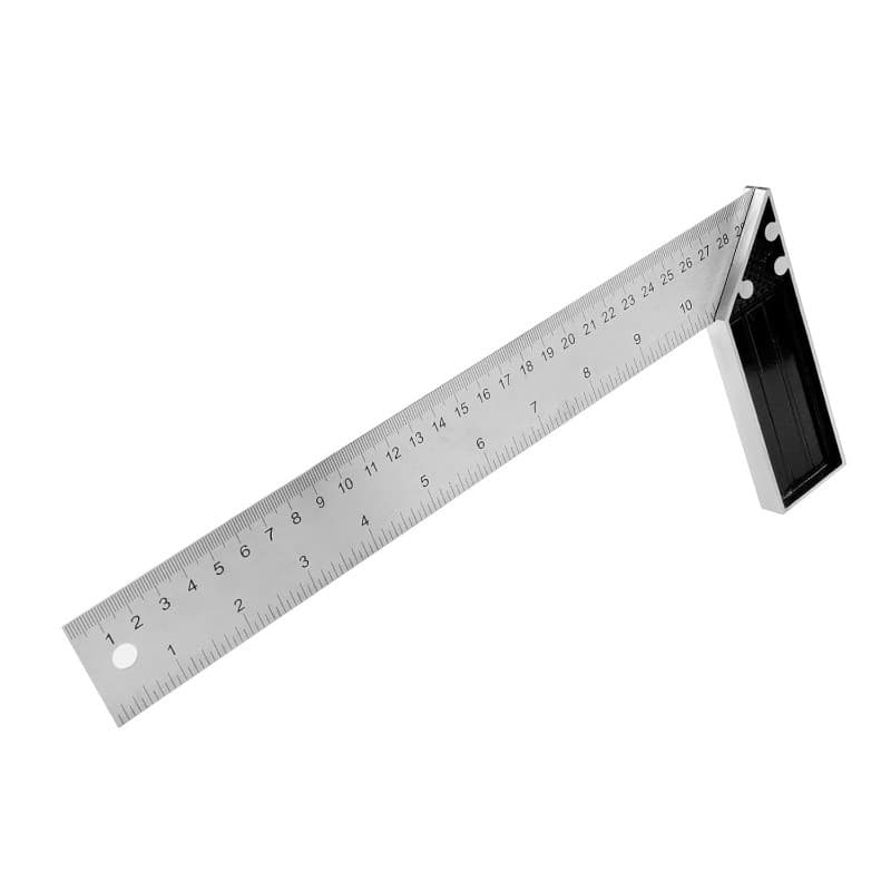 Esquadro Combinado em Aço Inoxidável 12 Polegadas 30cm com Régua e Nível de Bolha, Ferramenta de Medição e Marcação