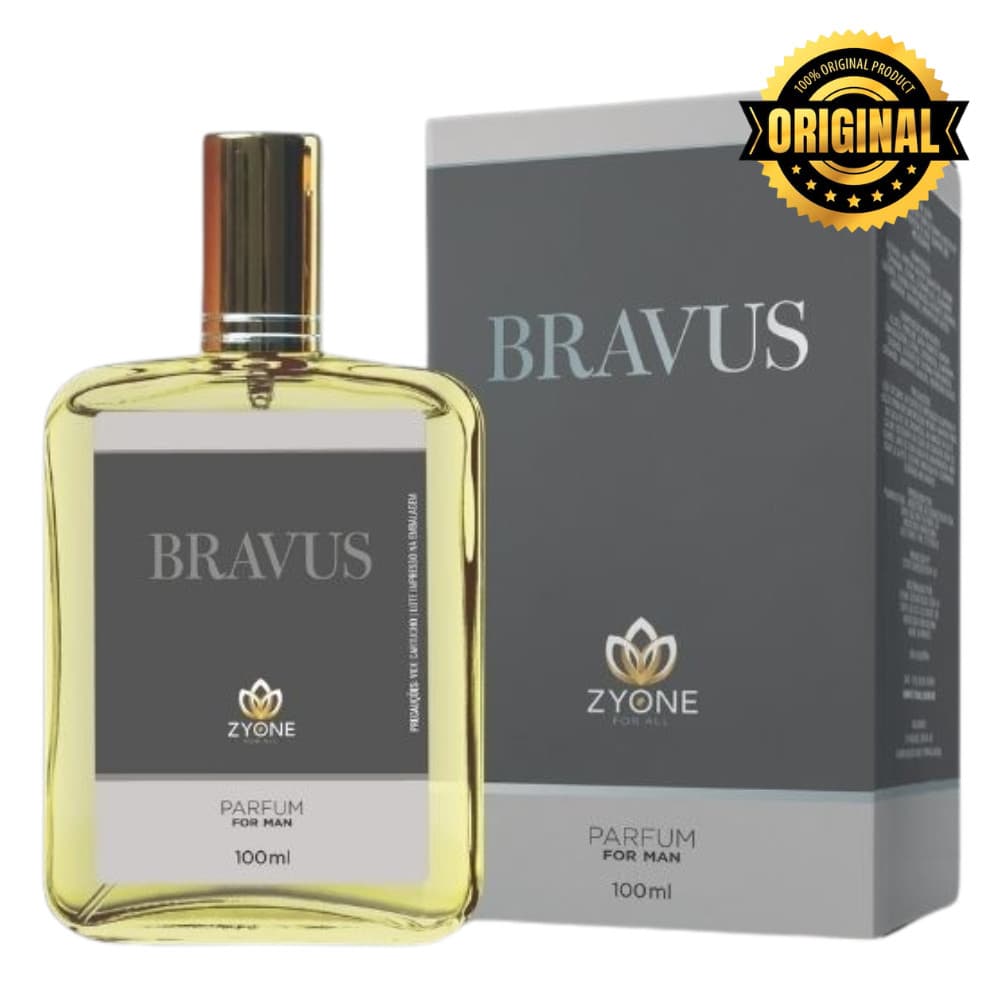 Bravus Zyone Cosméticos Masculino Parfum 100ml Alta Fixação 25% Essência Premium