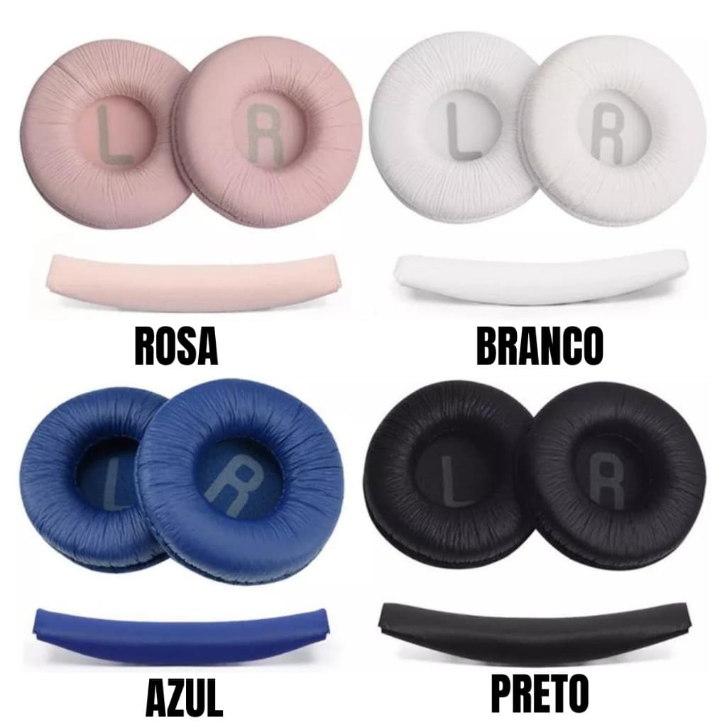 Kit Espuma Fone Esponja Compatível Tune600 T500 T510bt T450 T450bt Ultra Macia - Par