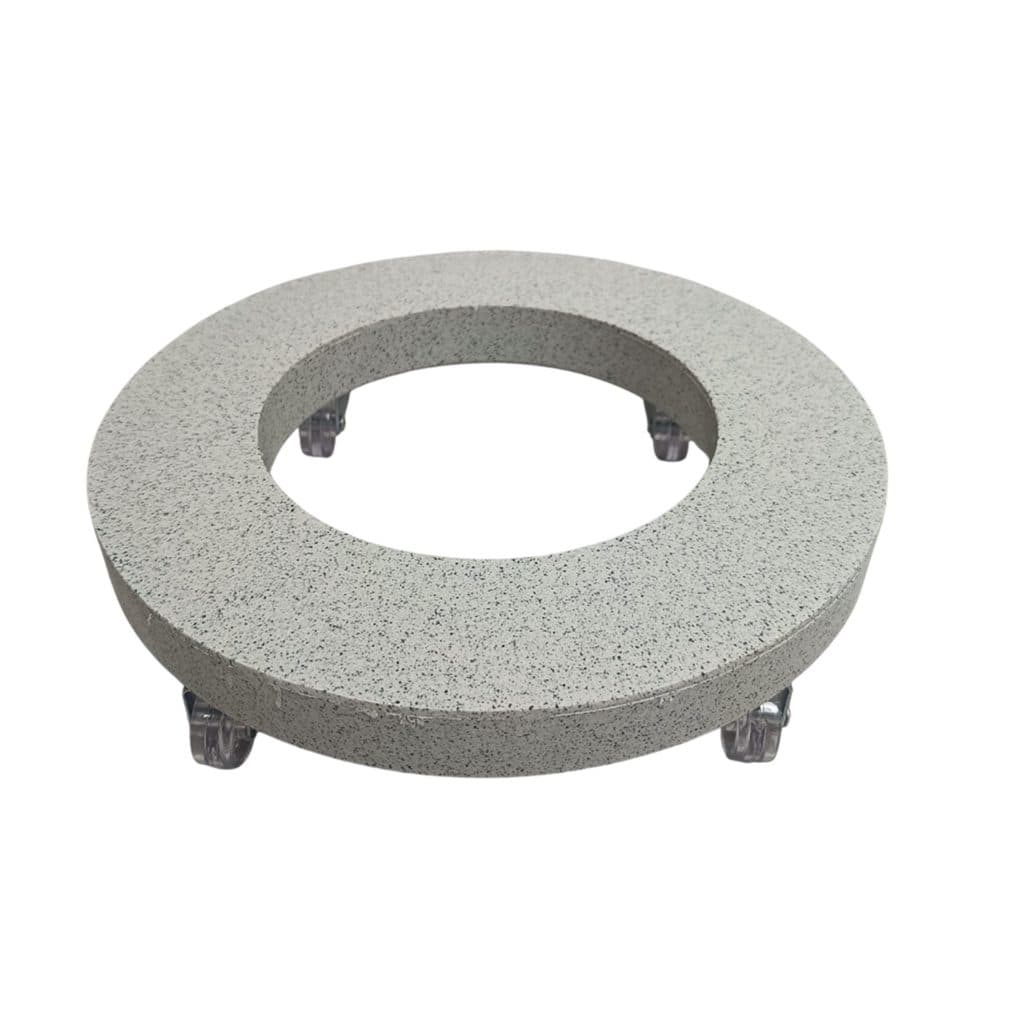 Suporte De Vaso Redondo Com Rodinha Cristal 30 cm Cores