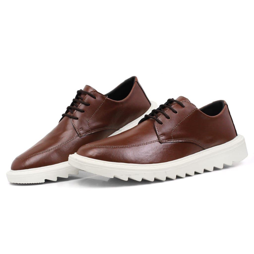 Sapato Social Oxford Tratorado Estiloso Moderno Masculino Tendencia