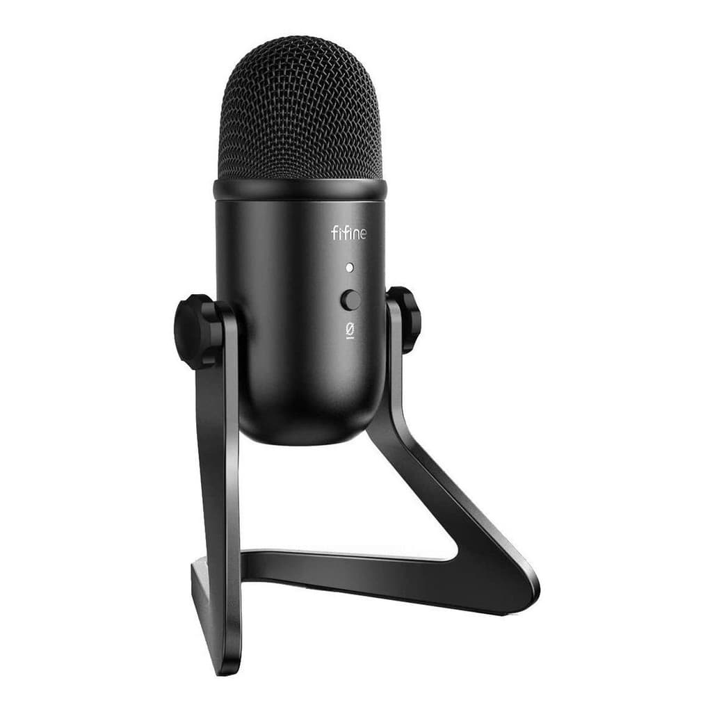 Microfone Fifine K678 Condensador Cardioide Usb Para Podcast E Streaming Preto