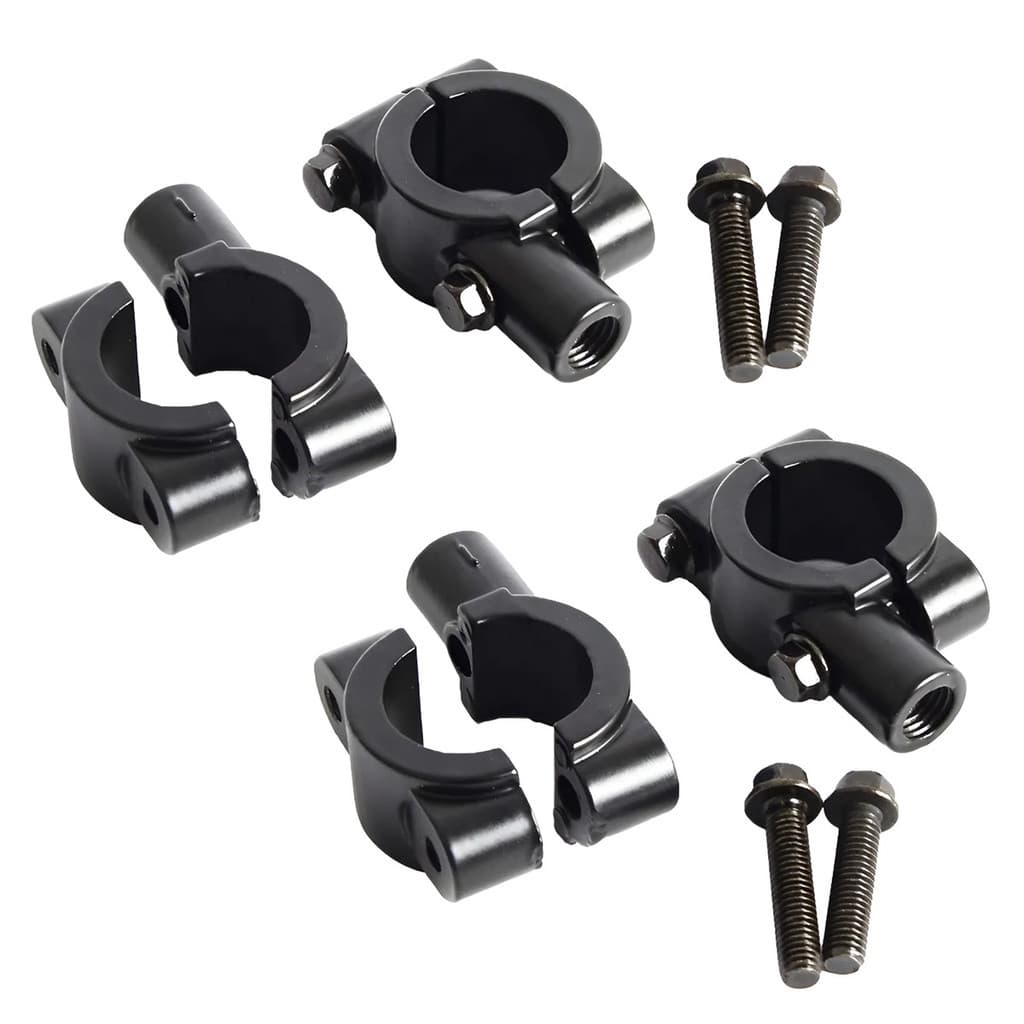 4un 2 Par Abraçadeira Adaptador Retrovisor Moto 7/8 22mm M10