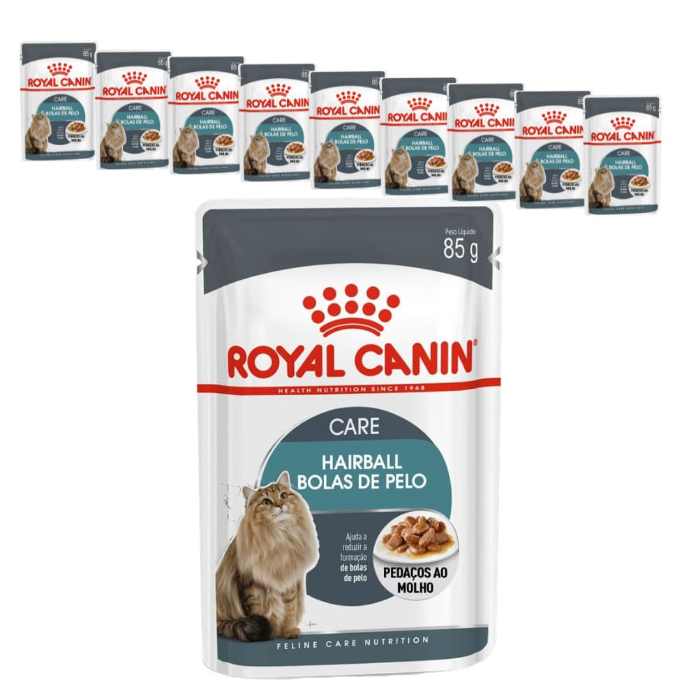 Ração Úmida Royal Canin Gato Hairball Care 85g - KIT 10 unids.