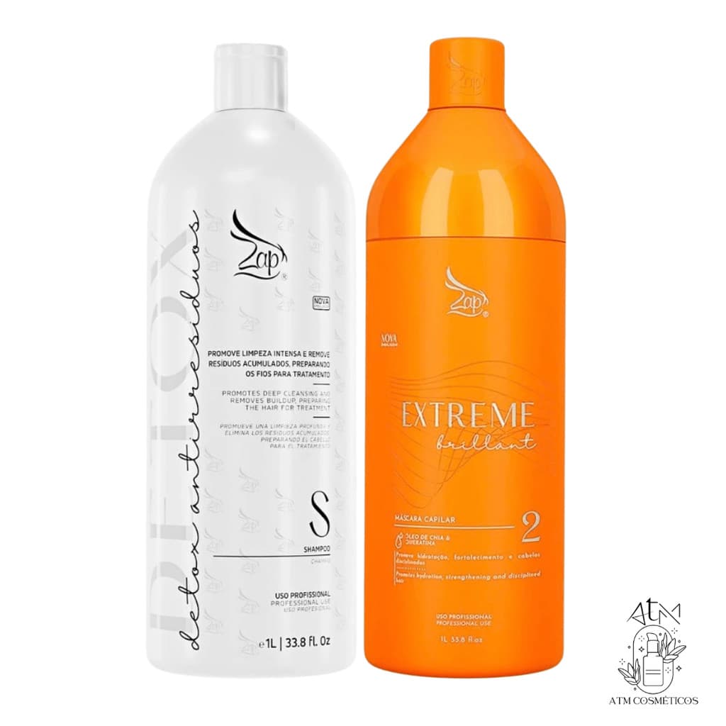 Kit Progressiva Zap Extreme Brilhante - Sem Formol - 2x1l