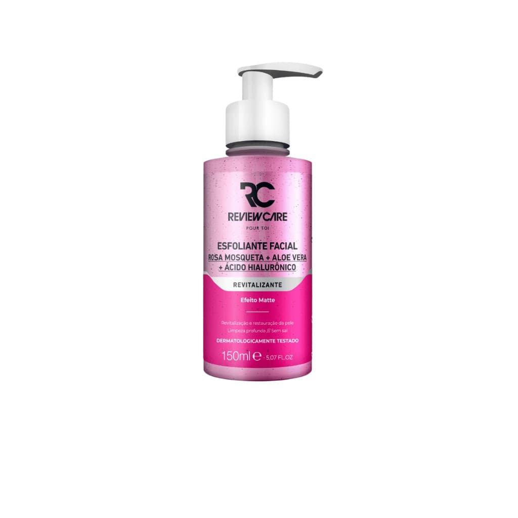 Esfoliante Facial Efeito Matte Antioleosidade Rosa Mosqueta Aloe Vera e Ácido Hialurônico 150ML Review Care