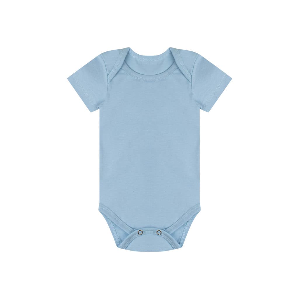 Body Bebê curto azul