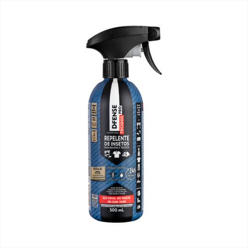 D-Fense Pro Repelente De Mosquitos, Pernilongos, Moscas De Roupas E Tecidos 500 ML