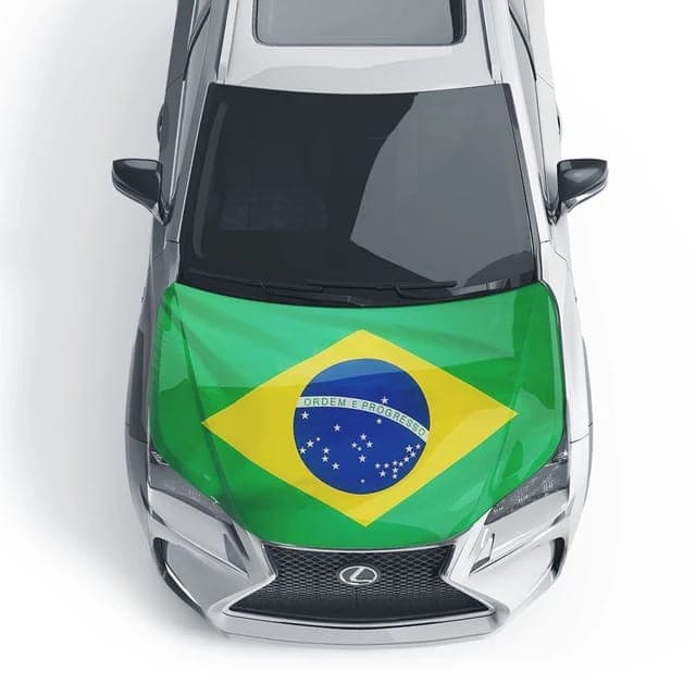 Bandeira Do Brasil Para Capô De Carro E Camionete Unidade Grande - Copa do Mundo