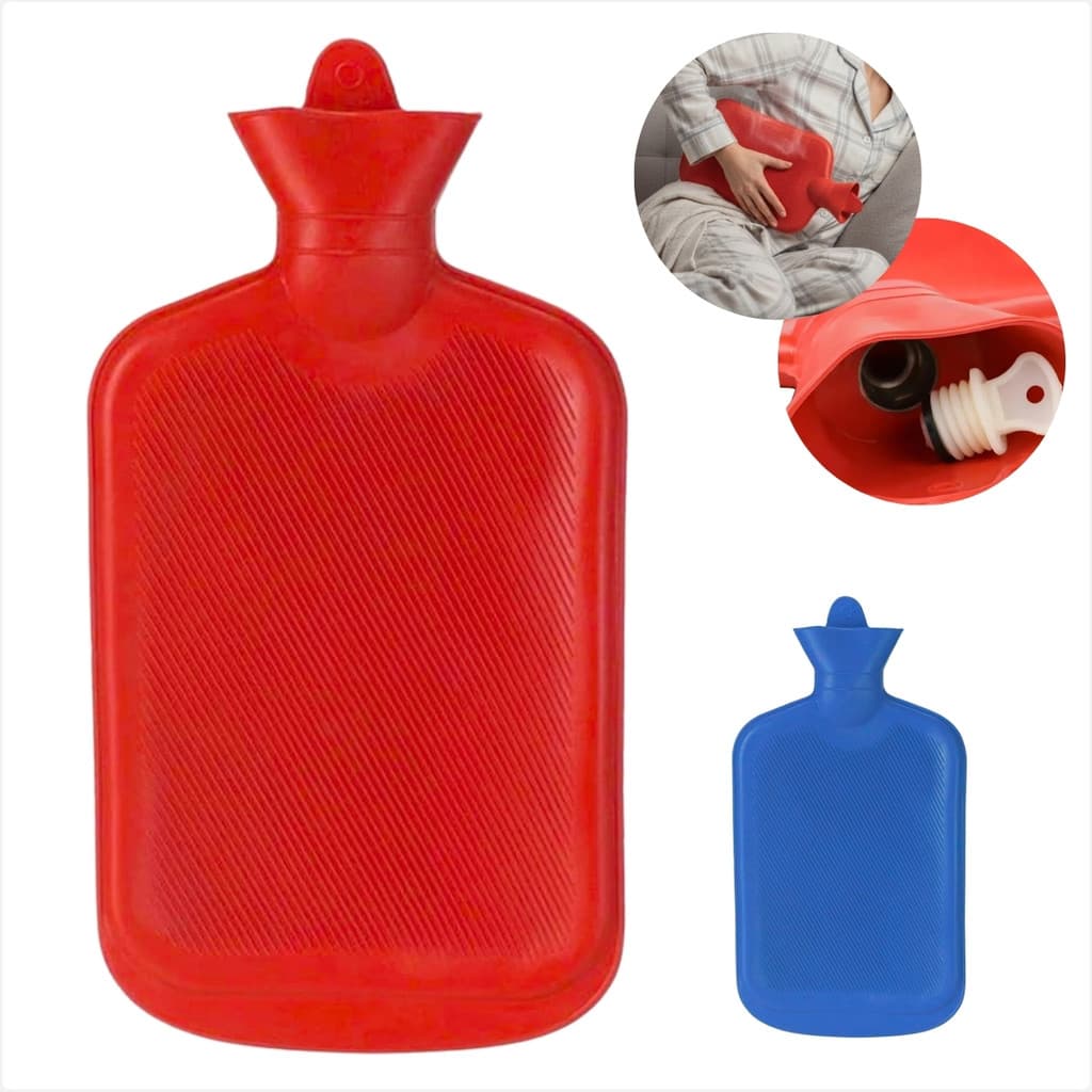 Bolsa Térmica Borracha Compressa Multiuso para Água Quente e Fria para o Alívio de Dores na Coluna Cólica e Abdominal