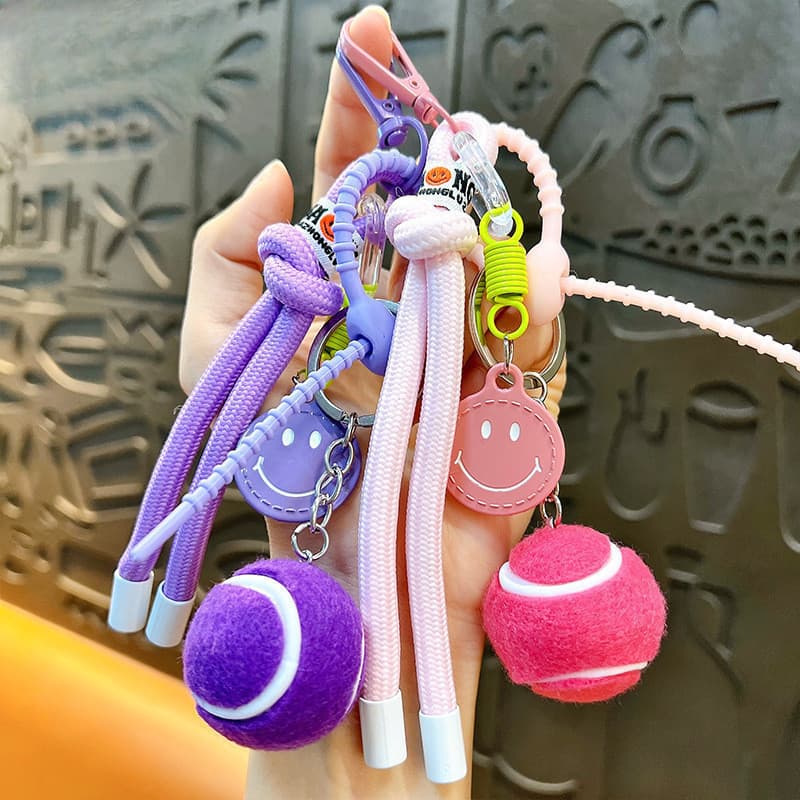 Chaveiro Criativo e Colorido com Rosto Sorridente de Tênis, Brinquedo Fofo de Tênis, Chaveiro para Carro, Decoração para