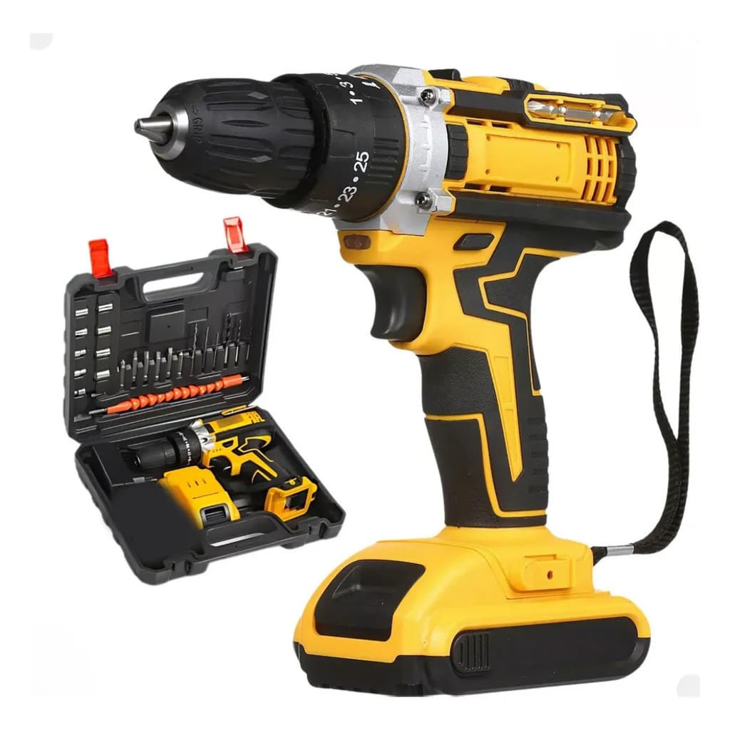 Parafusadeira Furadeira de Impacto Sem Fio 48V Bivolt LED e Maleta