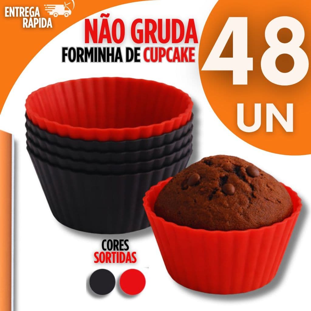Kit de Forminhas/Forma para Cupcake De Silicone Mini Muffin Bolinho Assadeira Utensílios Formas