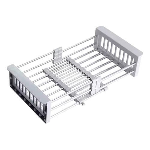 Cesto Escorredor Louças Alimentos Ajustável Extensível Aço Inox Brinovar Prateado