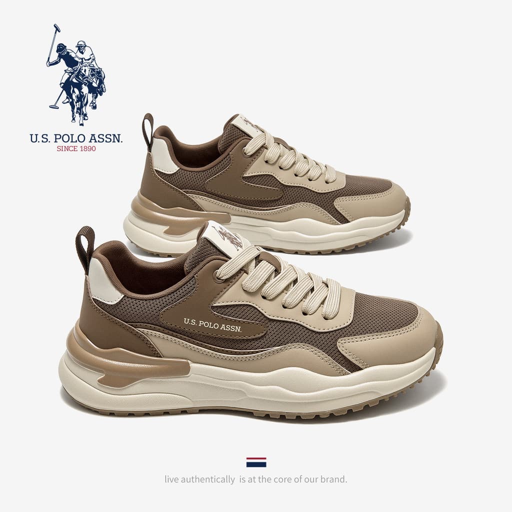 USPA americano Polo Association sapatos masculinos genuínos sapatos esportivos leves 2025 novo estilo outono Casual papa