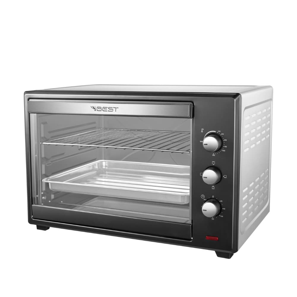 Forno Elétrico Best 60L 4 Funções Timer 120min Preto/Branco
