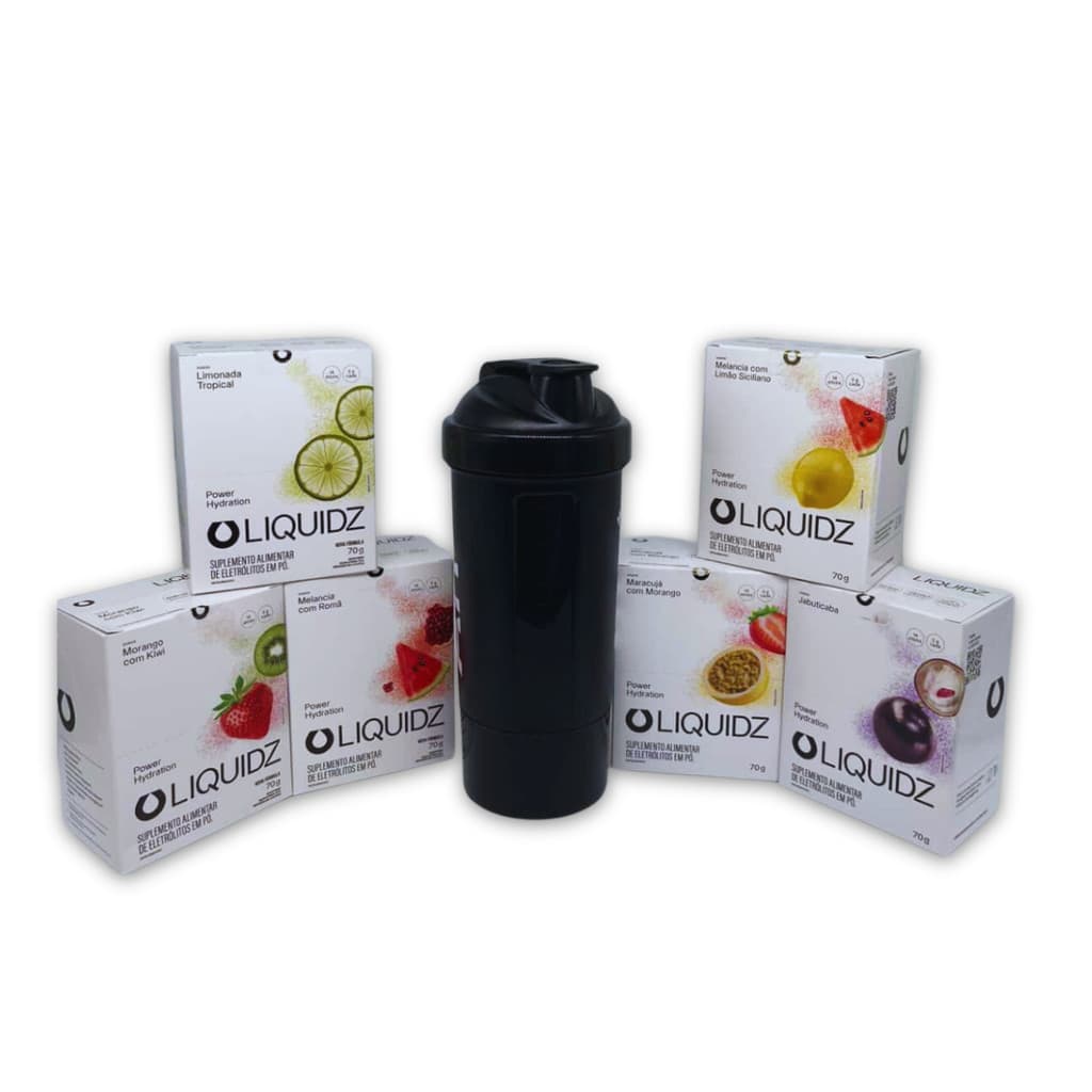 Caixa Liquidz Eletrolitos S/ Açucar 14un Coqueteleira 600ml