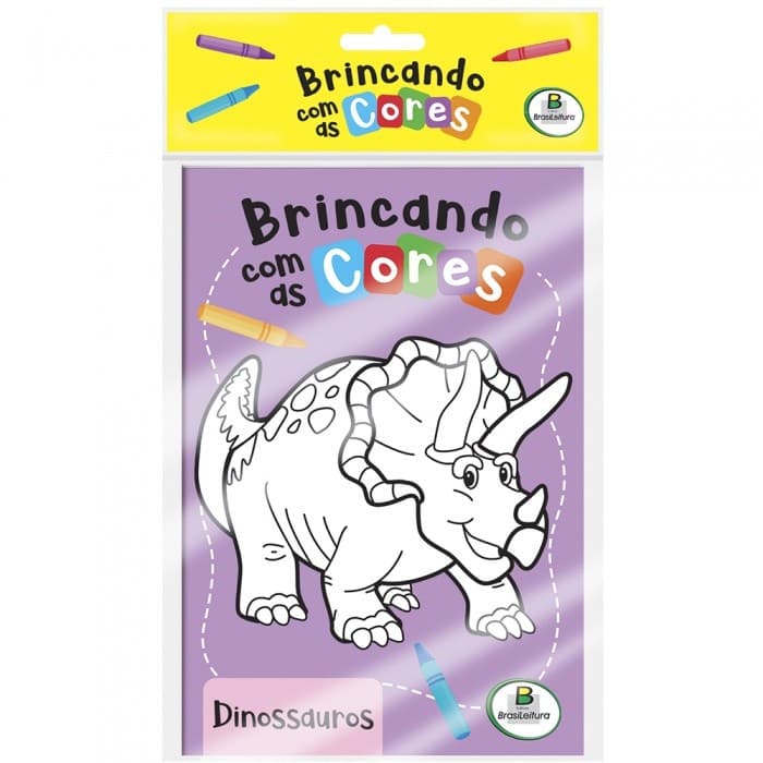 10 LIVROS BRINCANDO COM AS CORES DINOSSAURO