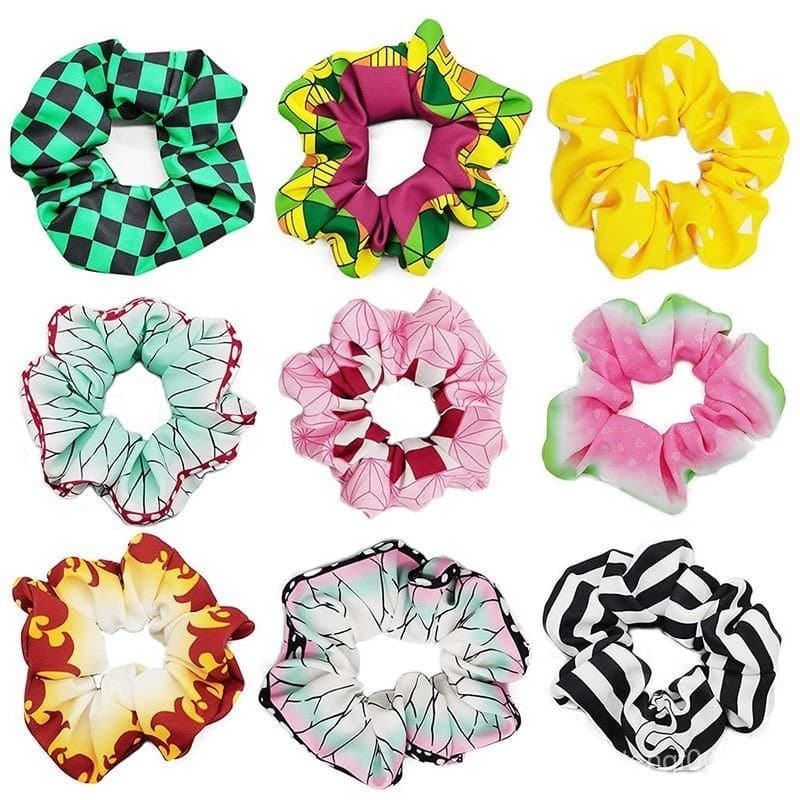Demon Slayer Anime Scrunchie Acessórios De Cabolo Shinobu Daki Tengen Cosplay Hairband