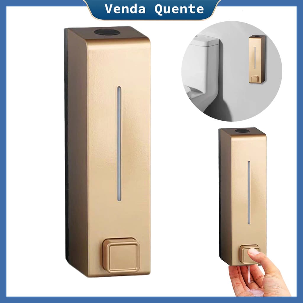 Saboneteira de parede de 600ml, indicada para vasos sanitários, desinfetantes para as mãos, sabonetes líquidos (600ml)