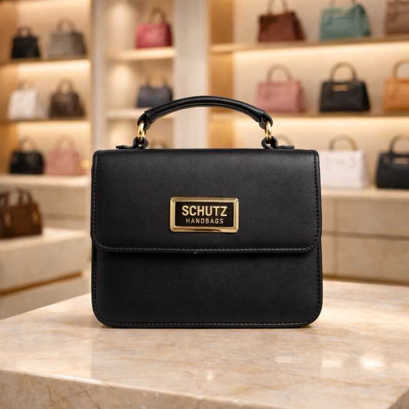 Bolsa Feminina #3 Estilo  Handbag Aba Frontal com Alça de Mão e Alça Tiracolo  Couro Sintético PROMOÇÃO DE INAUGURAÇÃO