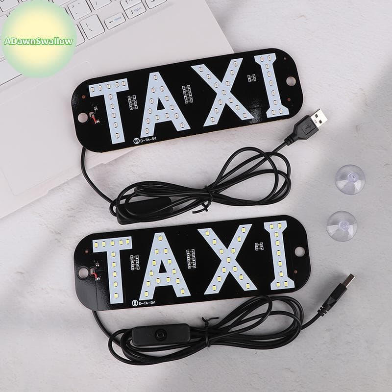 ADS LED Luz De Sinal Lâmpada De Táxi Para Logotipo TAXI USB Luzes Indicadoras De Painel De Cabine Decoração Automática B