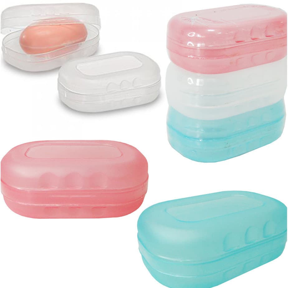 Kit Com 3 Saboneteiras De Plástico P/ Pia Coloridas - 12cm