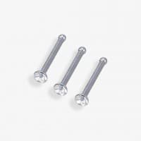 Piercing de Nariz Ponto de Luz Aço Inox Reto