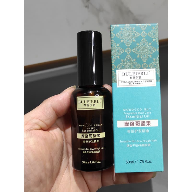 Breerry Argan Fragrância Cuidados com os Cabelos Óleo Essencial Suave Sem Enxágue Óleo Essencial Brilho para Cuidados co