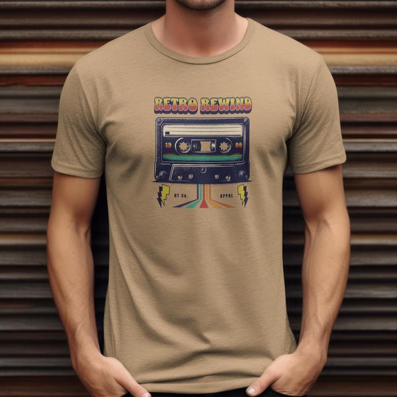 Camiseta Estampada Fita Vintage Cassete Retro Anos 80 90 Streetwear Algodão Feminina e Masculina HT Co.