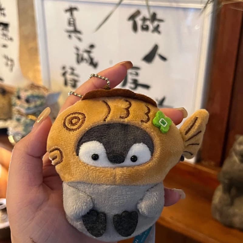 Chaveiro de Pelúcia Pinguim Fofo Koupen Chan Brinquedo de Pelúcia Kawaii Pendente de Bolsa Presentes de Aniversário