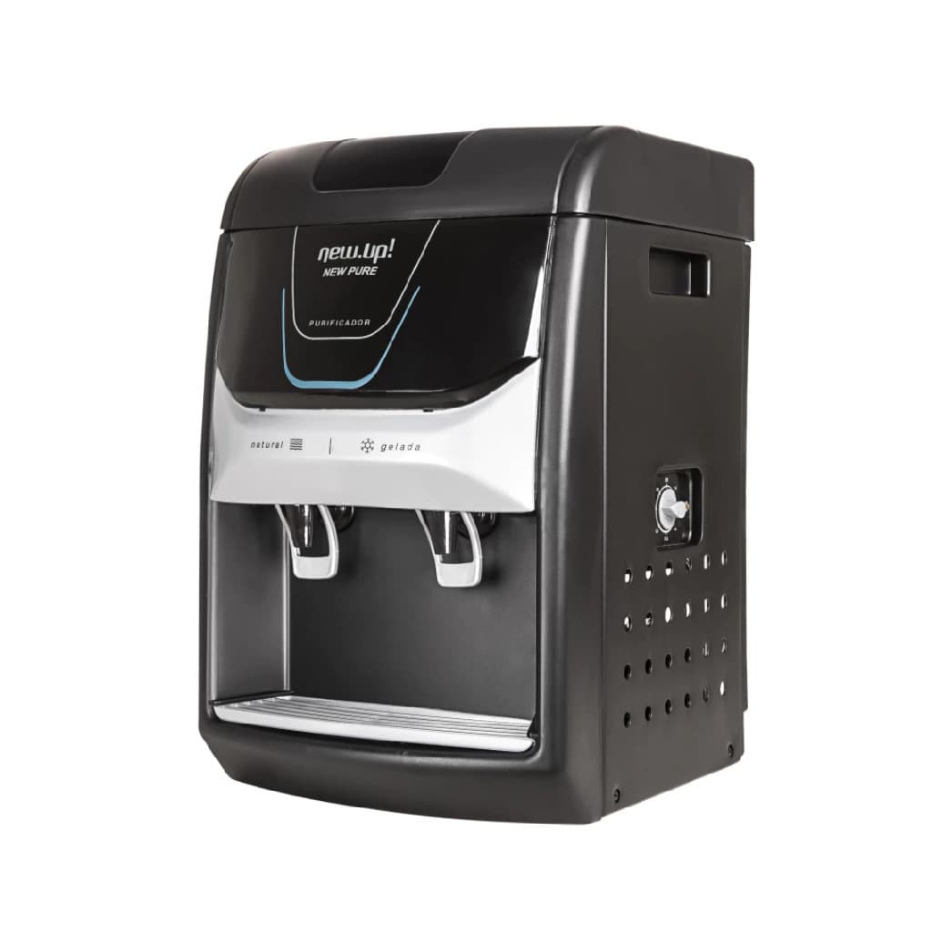 Purificador de Água Newup New Pure com Compressor | Água Gelada e Natural | 3 Etapas de Filtragem - 127V Preto