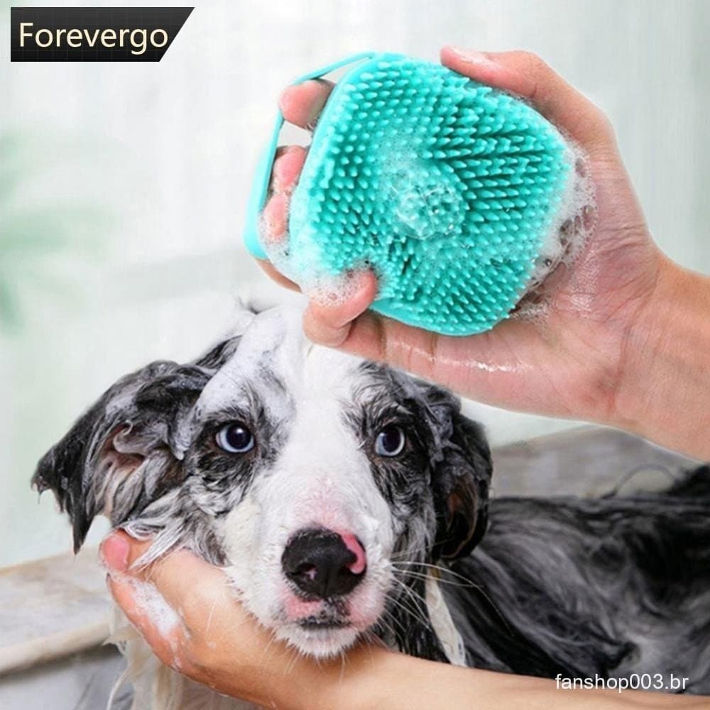 FOREVERGO Escova De Banho Para Animais De Estimação , Massageador De Silicone Macio Cães E Gatos , Tudo Em Um , Ferramen