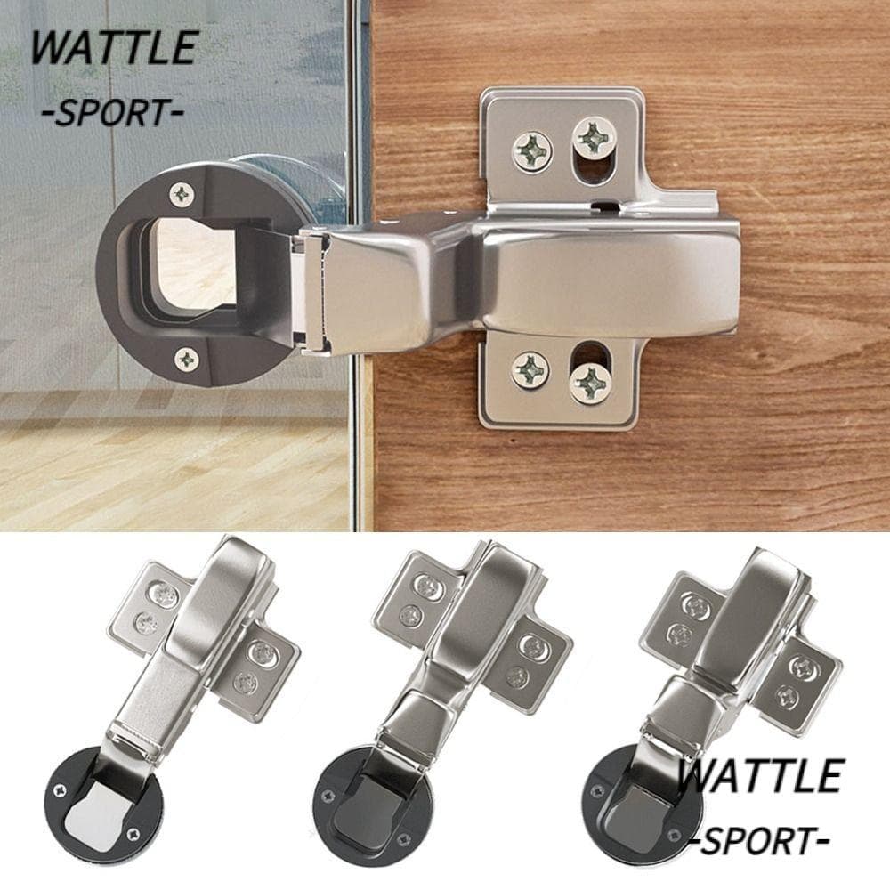 Dobradiça De Amortecedor De Porta De Vidro WATTLE , Clipe De Gabinete De Amortecimento De Cabeça Redonda , Aço Laminado