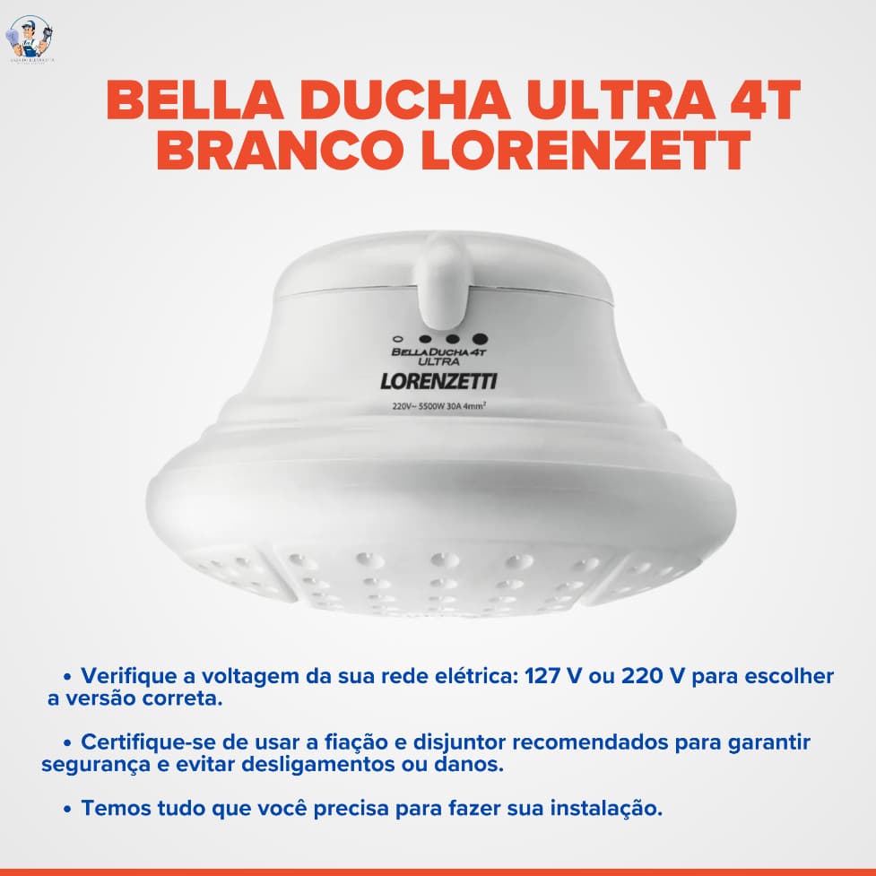 Bella Ducha Ultra 4 Temperaturas – 127V / 220V