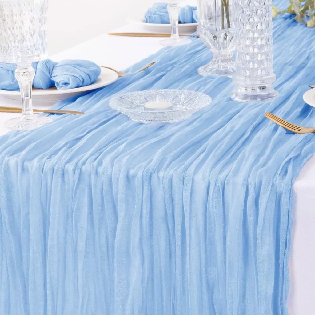 Caminho de Mesa Gaze Premium 90x300cm Estilo Boho Nórdico Decorativo para Casamento Festas Eventos Mesa Posta